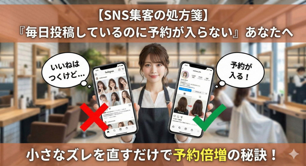 美容室のSNS集客｜「投稿しても予約ゼロ」を変える3つの改善術