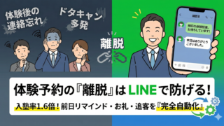 当日キャンセル23%→7%！体験入塾の歩留まりを劇的に改善する「LINE自動化シナリオ」4つのステップ