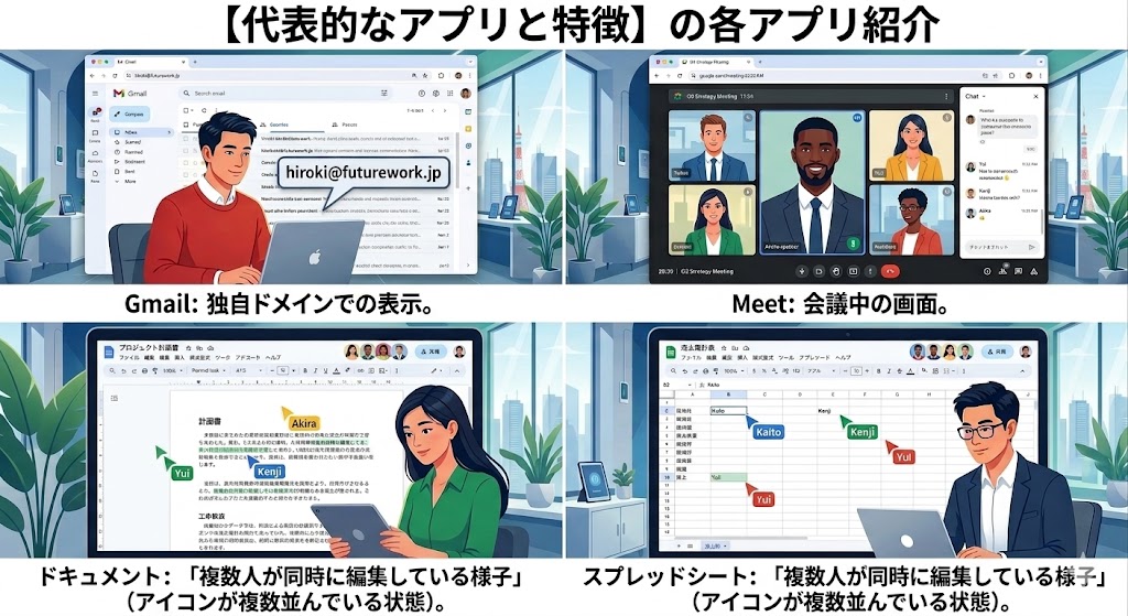 Google Workspace 主要アプリ一覧