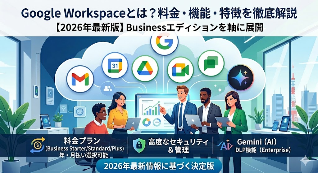 Google Workspaceとは？料金・機能・特徴を徹底解説【2026年最新版】